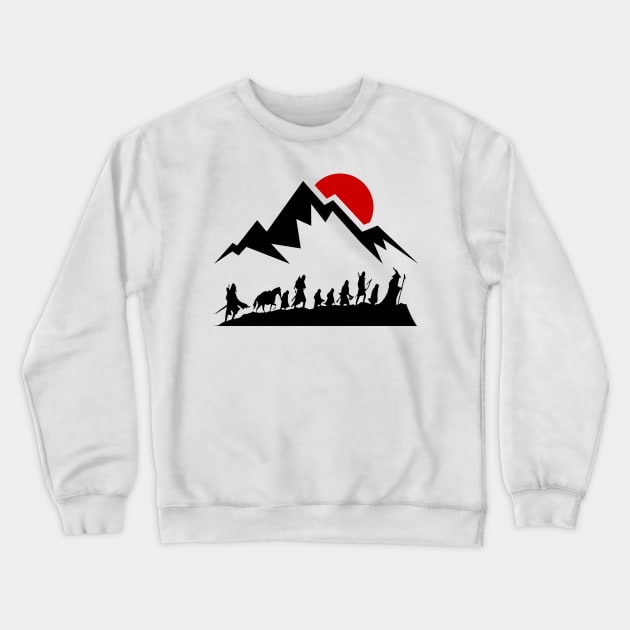 Fellowship - Sunset by the Mountains Crewneck Sweatshirt by Fenay-Designs